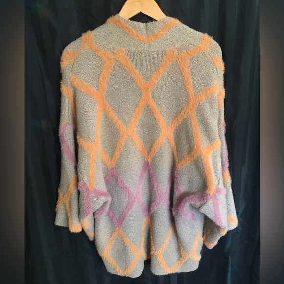 Kori America - Kimono Cardigan Sweater - Beige, Orange, Dusty Lavender - XL - Picture 3 of 9